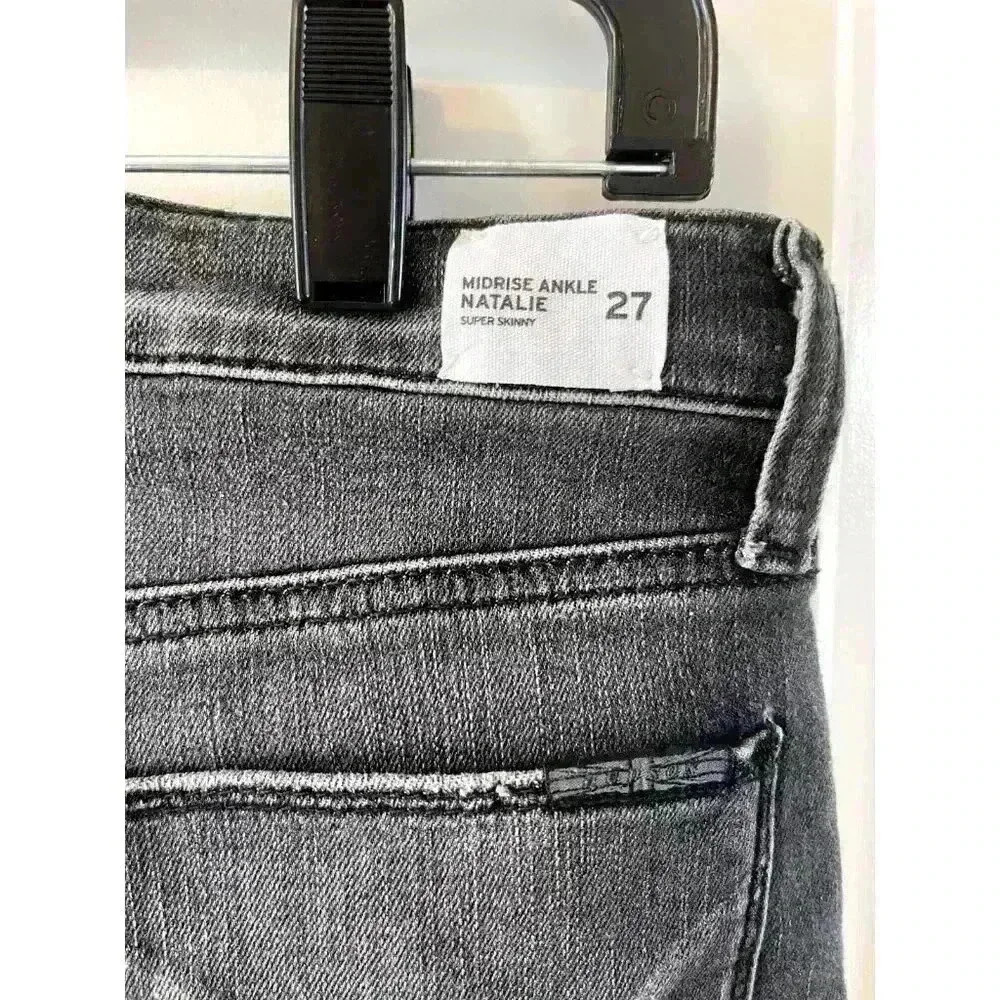 NWT Hudson Jeans Natalie Mid-Rise Super Skinny Ankle Jeans Size 27 washed black - Picture 7 of 9